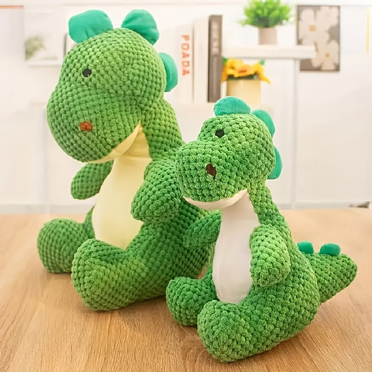 Extra-Large Squeaky Dinosaur Plush Dog Toy - Durable Chew and Tug Plaything for Large Breeds, Interactive Pet Entertainment