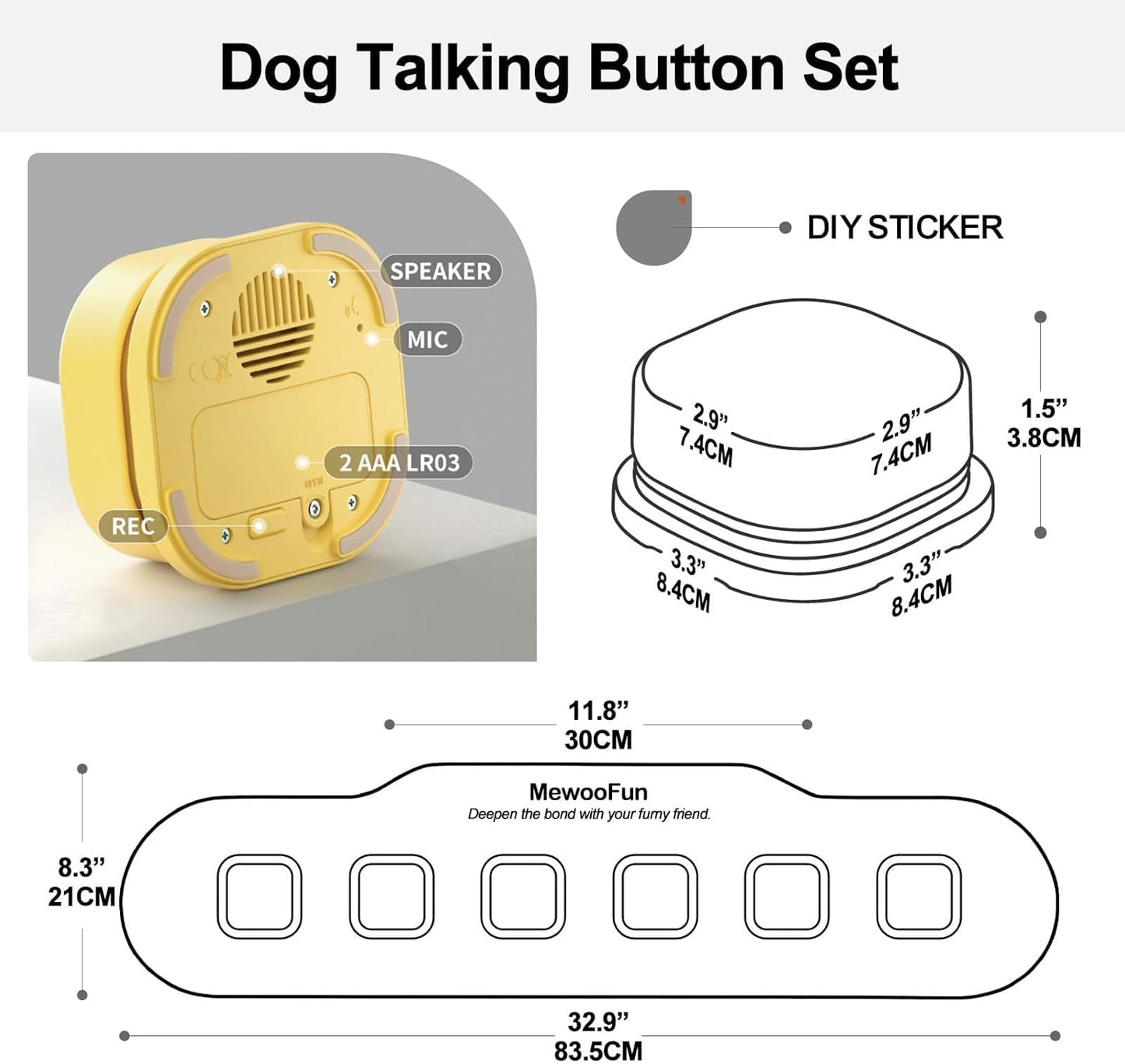 Voice Recording Pet Buttons - Communicate & Train with Ease