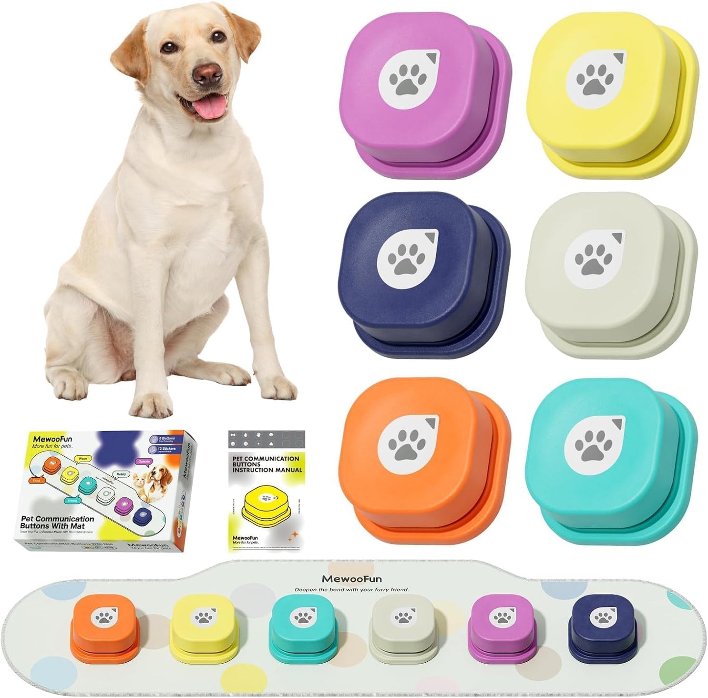 Voice Recording Pet Buttons - Communicate & Train with Ease