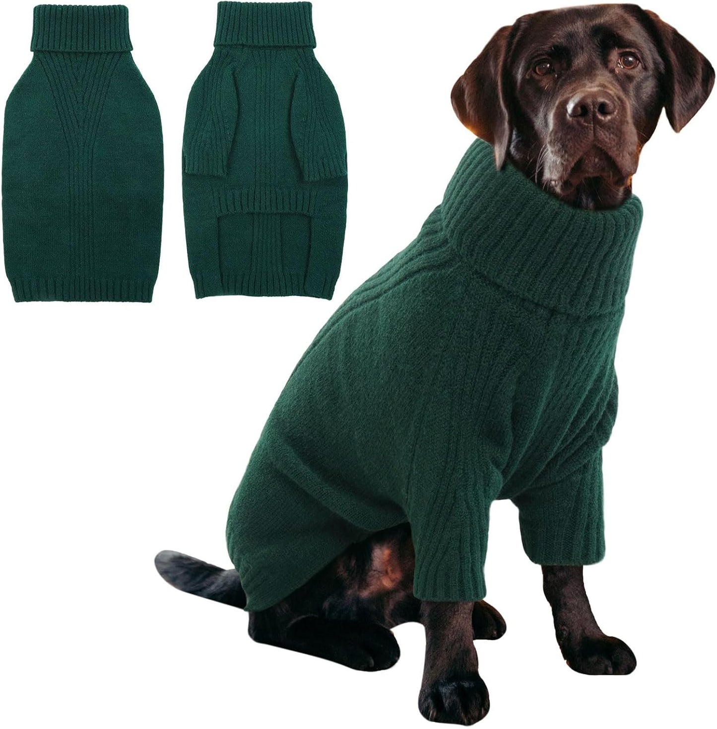 Dog Sweater,Knit Big Dog Sweater Christmas,Pet Turtleneck Doggy Sweatshirt for Extra Large Dogs boy Girl,Large Size Dog Cold Weather Outfit