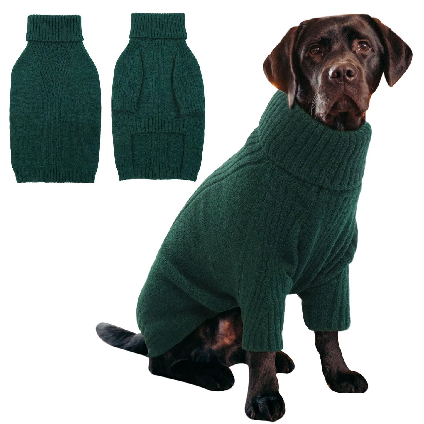 Dog Sweater,Knit Big Dog Sweater Christmas,Pet Turtleneck Doggy Sweatshirt for Extra Large Dogs boy Girl,Large Size Dog Cold Weather Outfit