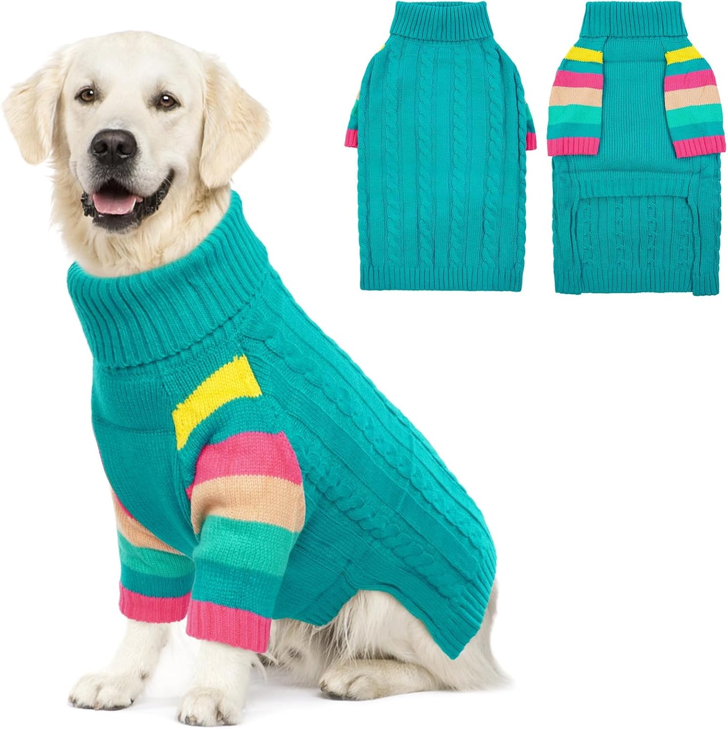 Dog Sweater for Large Dogs-Green,XX Large-Dog Sweaters Large Breed Dogs Girl