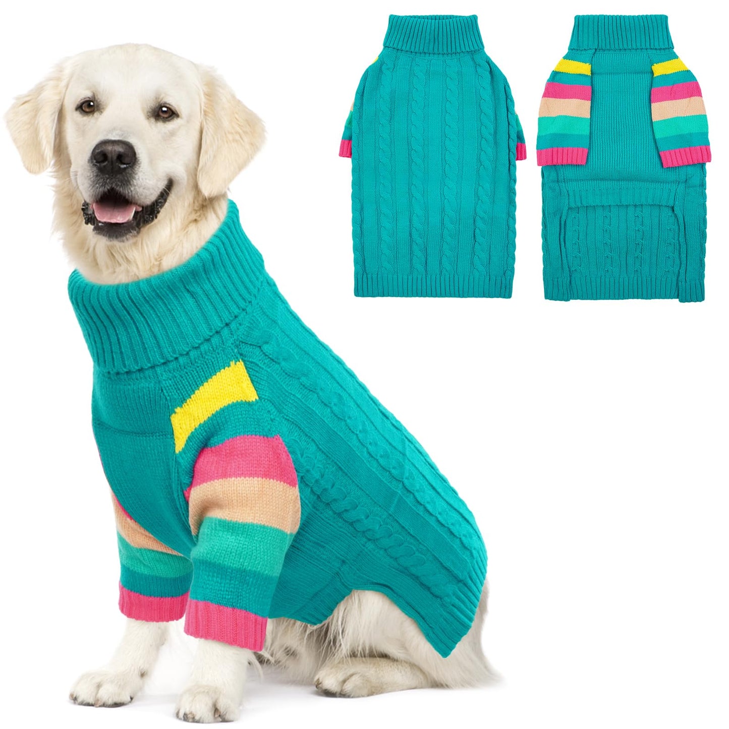 Dog Sweater for Large Dogs-Green,XX Large-Dog Sweaters Large Breed Dogs Girl