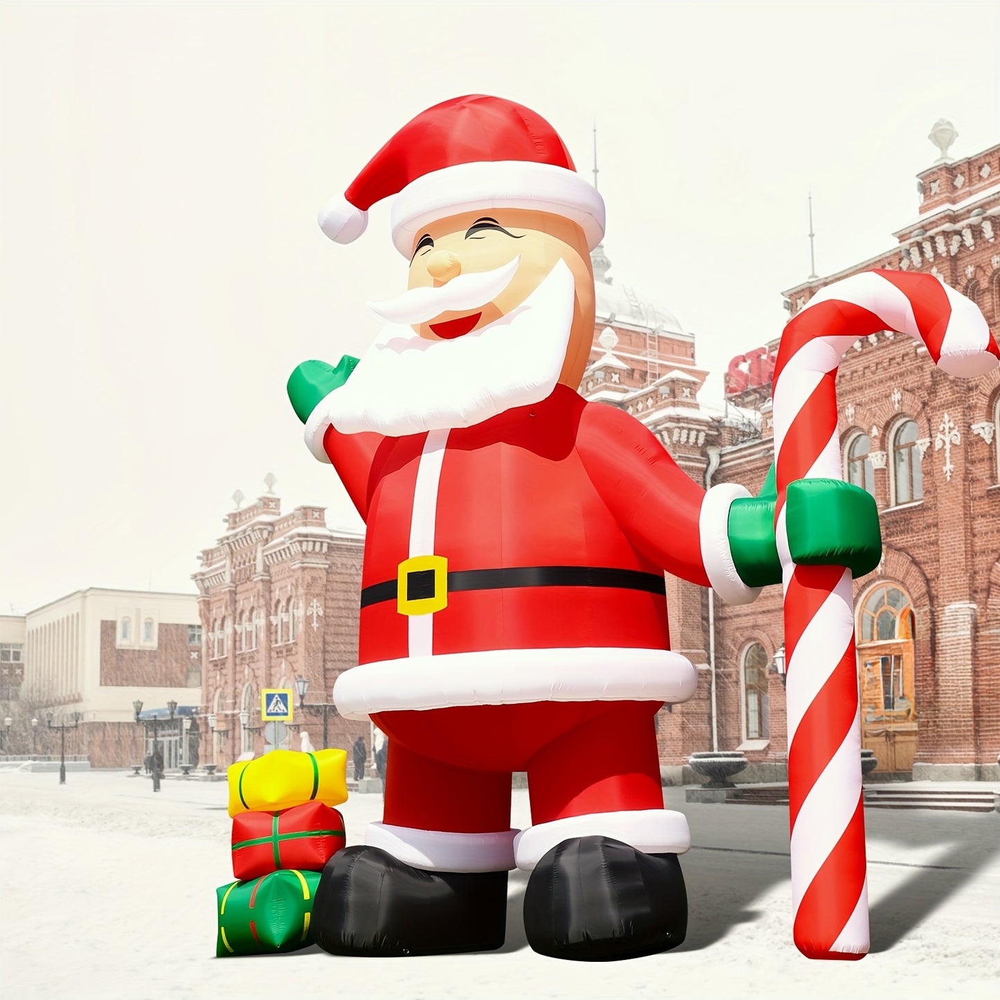 1pc Of 26ft/33ft Giant Inflatable Santa Claus, Inflatable Christmas Decoration, Inflatable Christmas Courtyard Decoration, Inflatable Christmas Shopping Mall Decoration