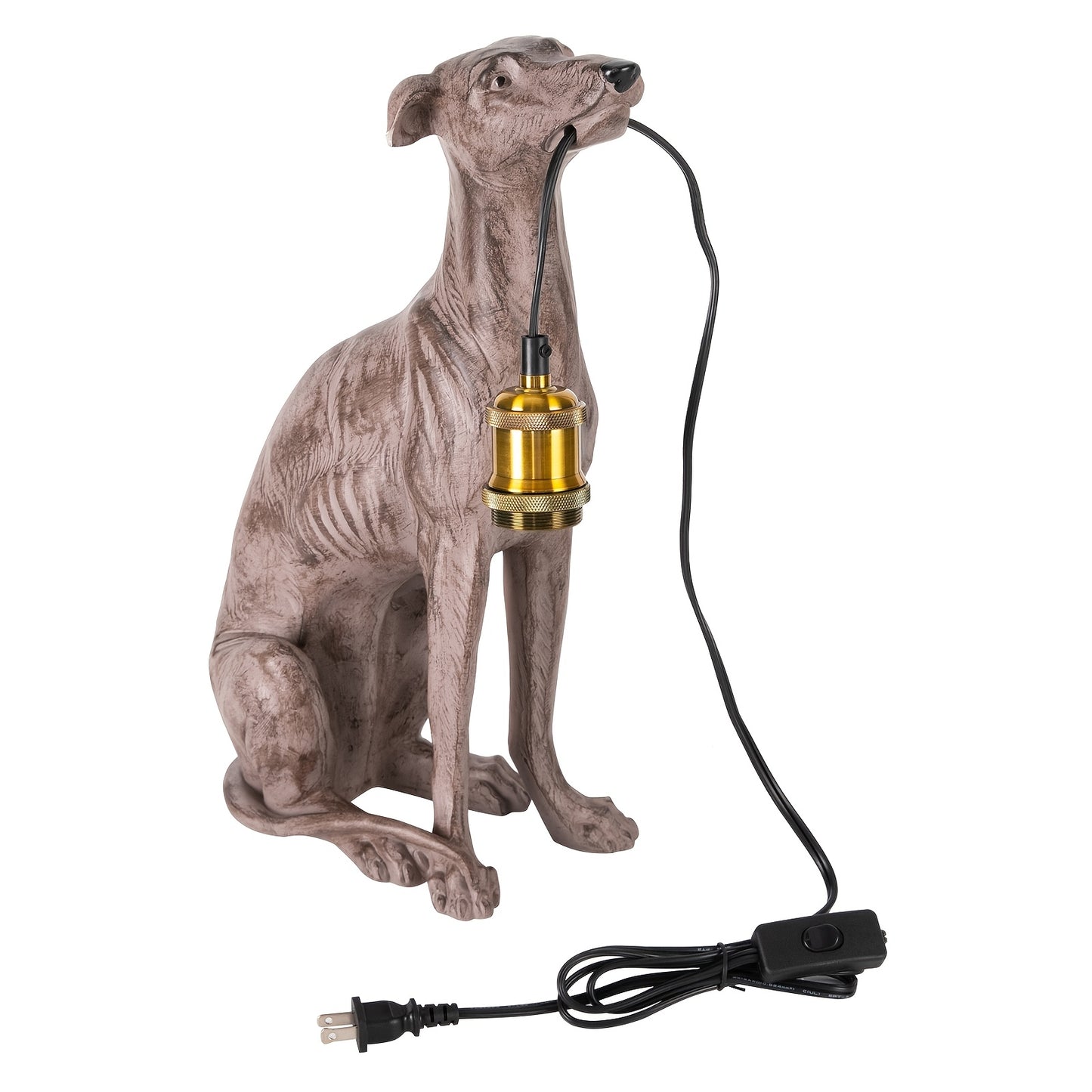 Sighthound -Shaped Desk Lamp - Unique Resin Table Light for Home & Office Decor