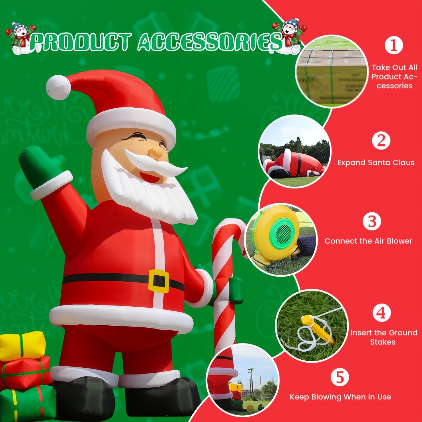 1pc Of 26ft/33ft Giant Inflatable Santa Claus, Inflatable Christmas Decoration, Inflatable Christmas Courtyard Decoration, Inflatable Christmas Shopping Mall Decoration